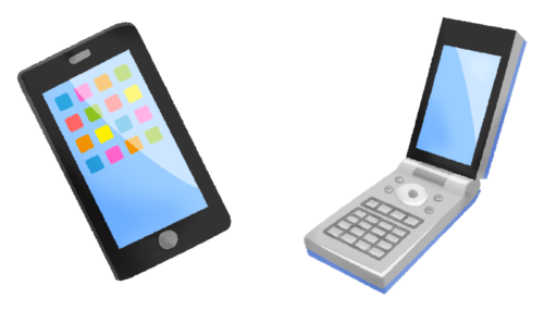 Smartphone and feature phone clipart