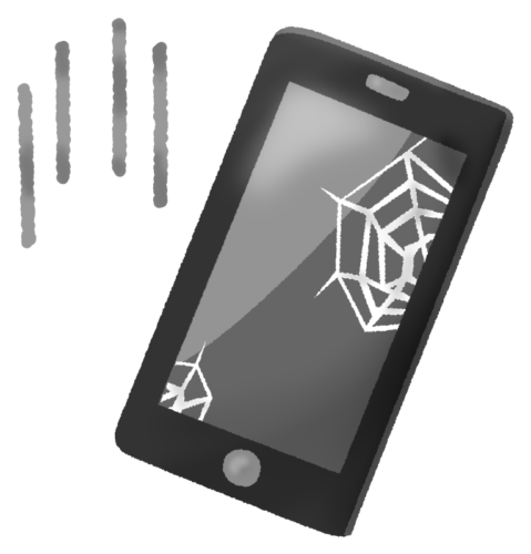 Cell phone with cracked Screen clipart
