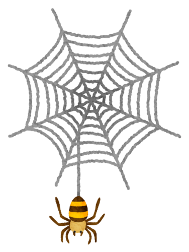 Spider and spider web clipart