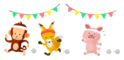 Sports day (animals) clipart