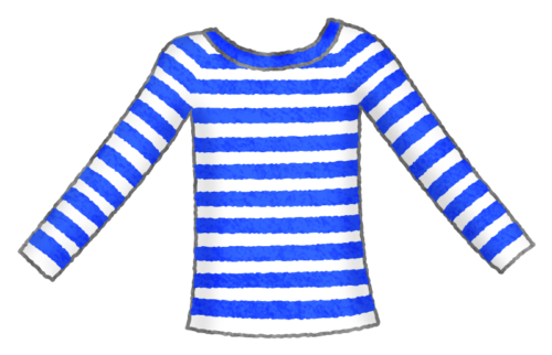 Blue striped shirt clipart