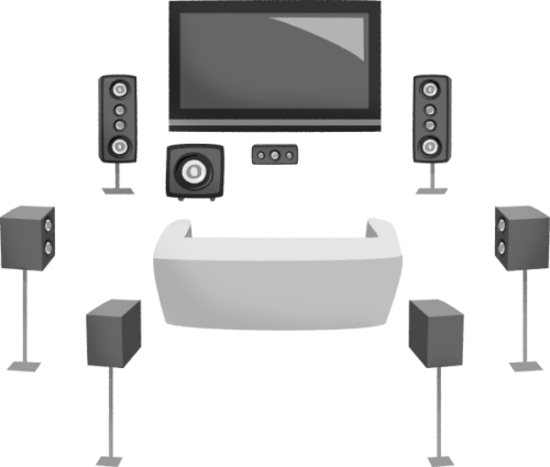 surround system clipart
