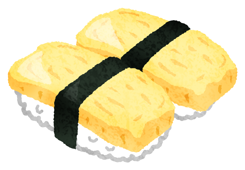 Free Clipart of Egg sushi