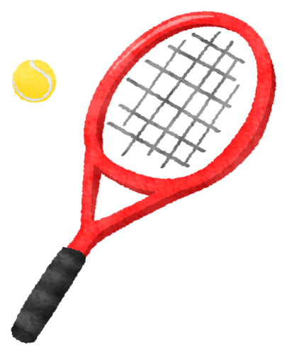 Tennis racket and ball clipart