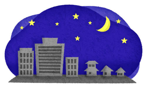 Town in blackout (night) clipart