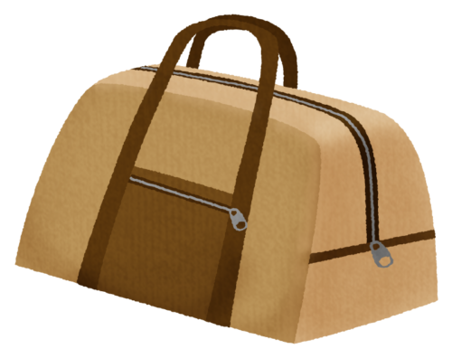 Brown traveling bag clipart