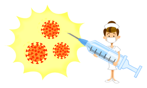 COVID-19 vaccine (nurse with surgical mask) clipart