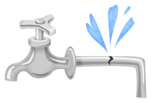 Water pipe rupture clipart