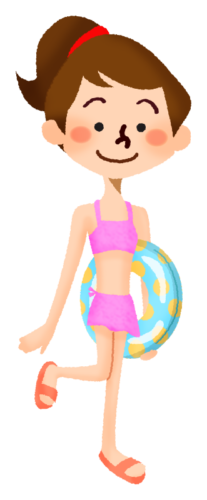 Woman in bathing suits clipart
