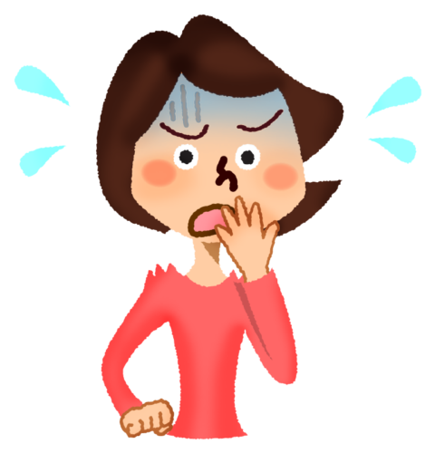 Woman in a big panic clipart