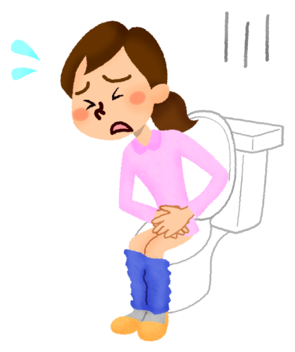 Diarrhea / Constipation (woman) clipart
