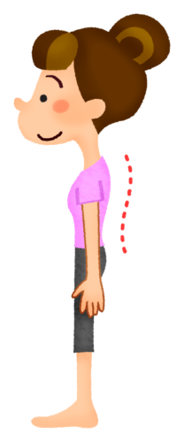 Woman with good posture clipart