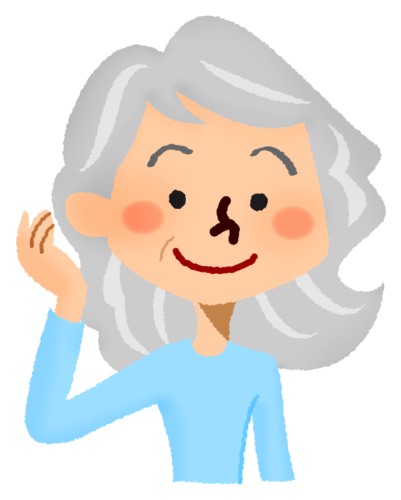 Woman with gray hair clipart