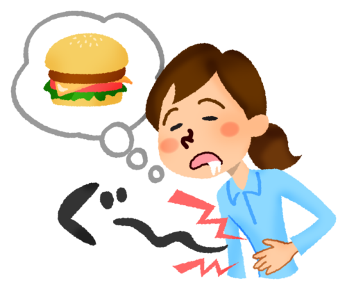 hungry woman clipart