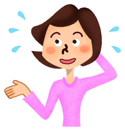 Woman making excuses clipart
