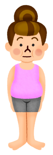 Overweight woman / Fat woman clipart