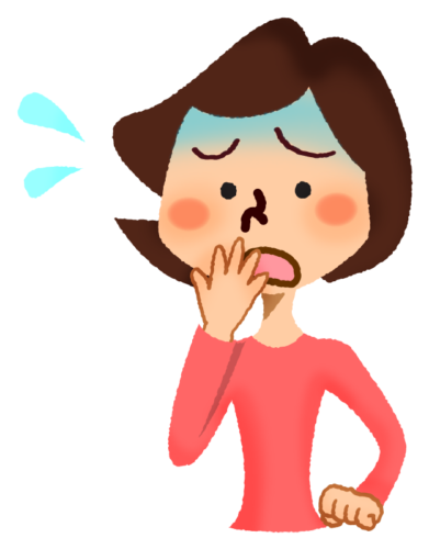 Woman in panic clipart