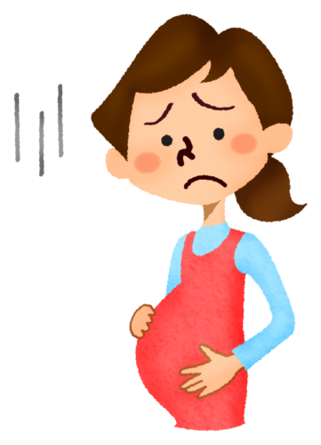 Annoyed pregnant woman clipart