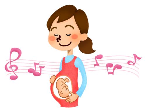 Prenatal stimulation (music) clipart