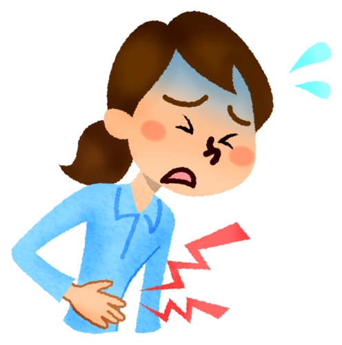 Woman with stomachache clipart