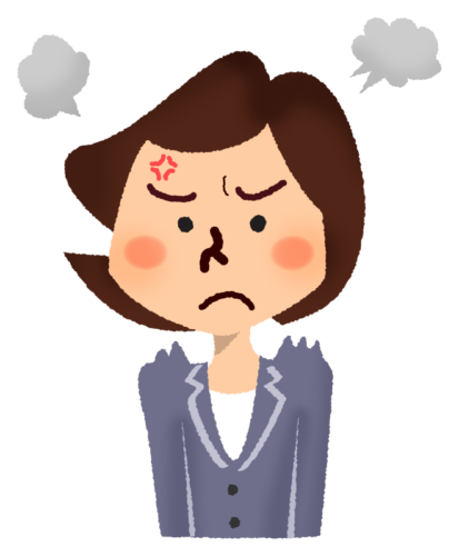 Angry businesswoman clipart