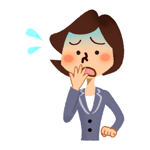 Businesswoman in panic clipart