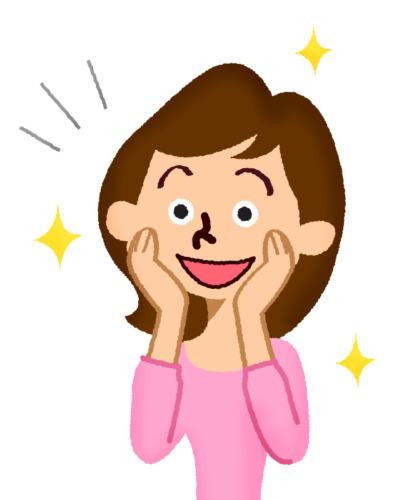 surprised happy woman clipart