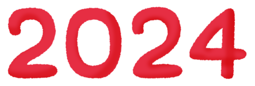 Año 2024 (rojo) clipart
