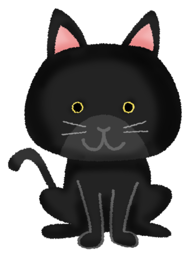 Gato negro clipart