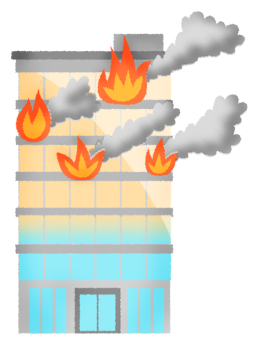 Edificio en llamas clipart
