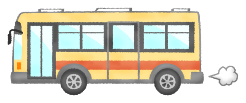 Autobús / Camión naranja (en movimiento) clipart