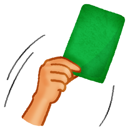 Tarjeta verde (fútbol) clipart