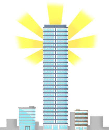 apartamento de gran altura / rascacielos clipart