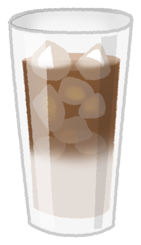 Café helado con leche clipart