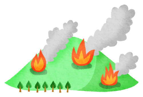 Fuego en montañas clipart