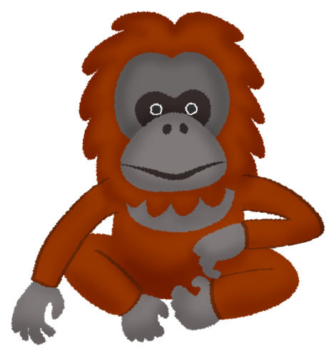 Orangután clipart