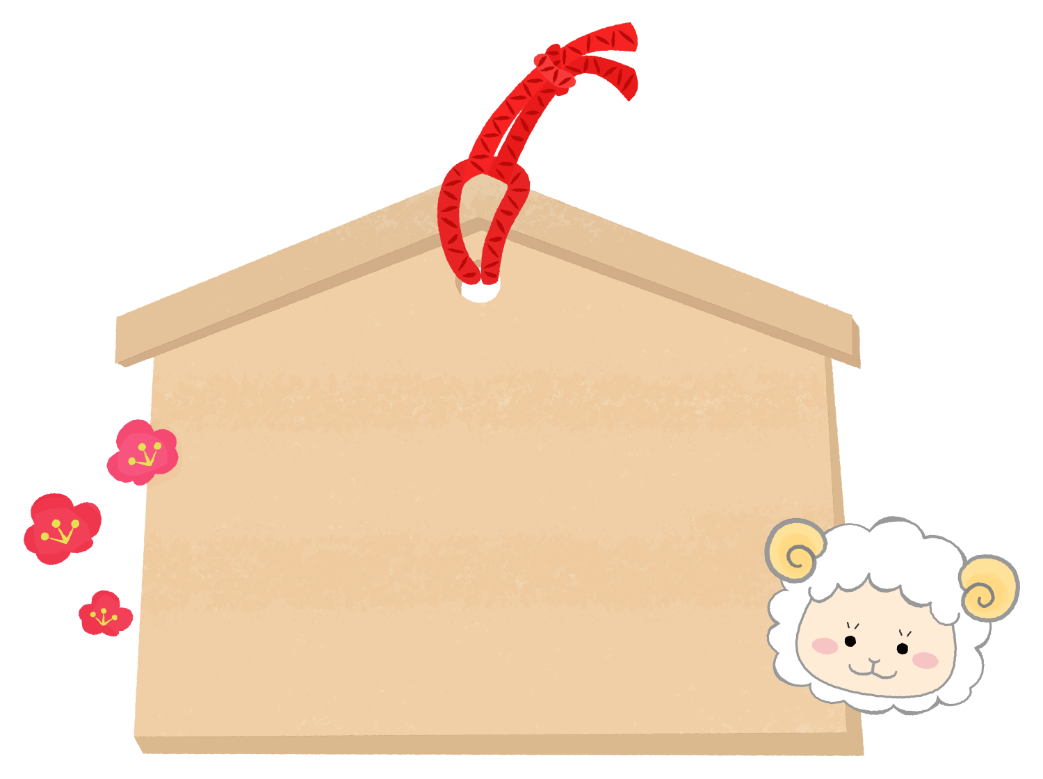 Ilustración gratis de Ema Caballo (Ilustración de Año Nuevo) Vacío