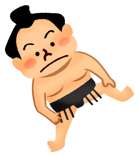 Luchador de sumo haciendo «shiko» clipart