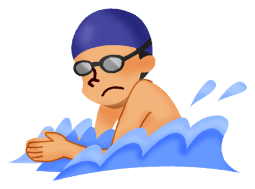 Hombre nadando a estilo braza clipart