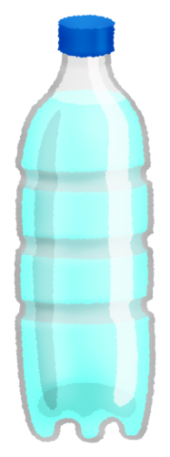 Agua en botella de plástico (500ml) clipart
