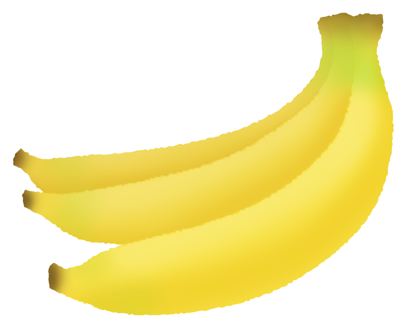 バナナのかわいいフリーイラスト素材