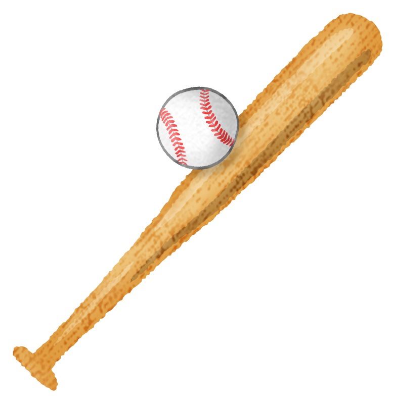 Baseball Bat And Ball Free Clipart Illustrations Japaclip