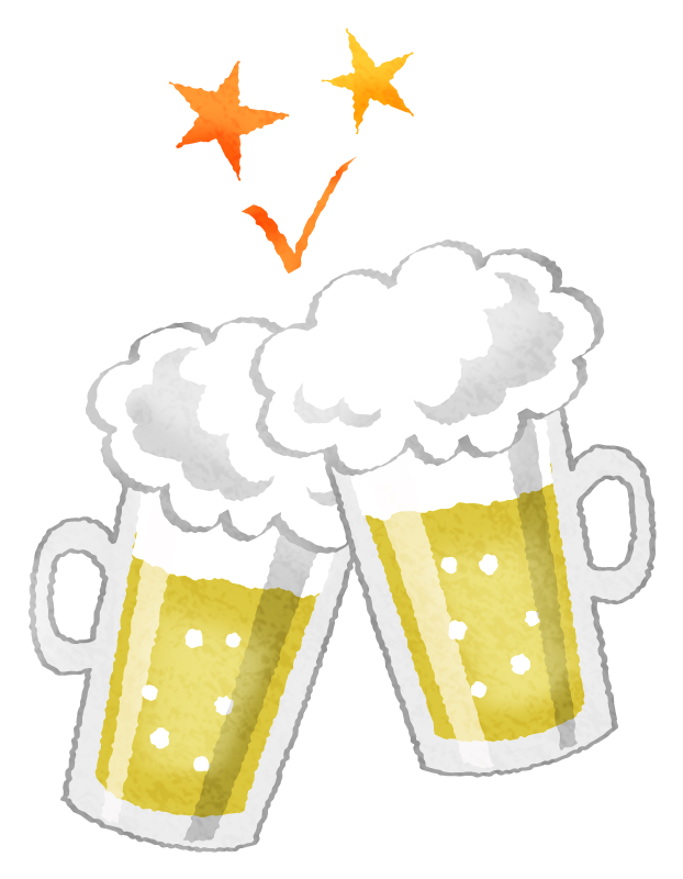 Cheers With Draft Beers Free Clipart Illustrations Japaclip