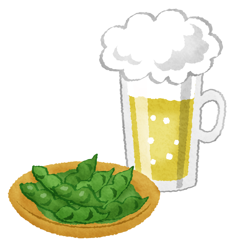 Edamame And Draft Beer Free Clipart Illustrations Japaclip