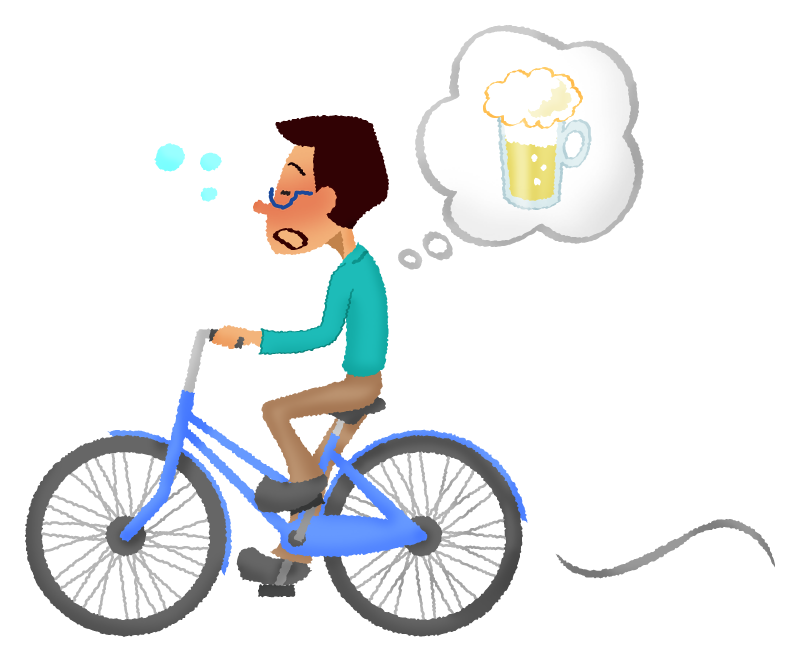 自転車の飲酒運転の無料イラスト フリーイラスト素材集 ジャパクリップ