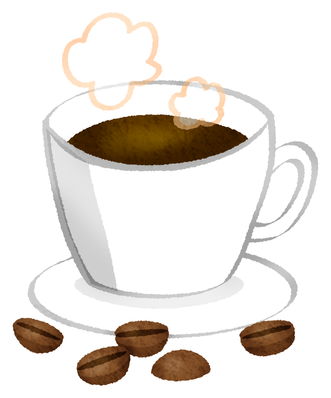 コーヒーとコーヒー豆の無料イラスト | フリーイラスト素材集 ジャパクリップ
