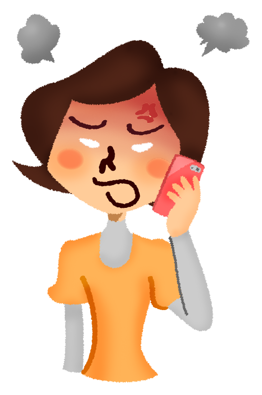 Angry woman talking on cell phone