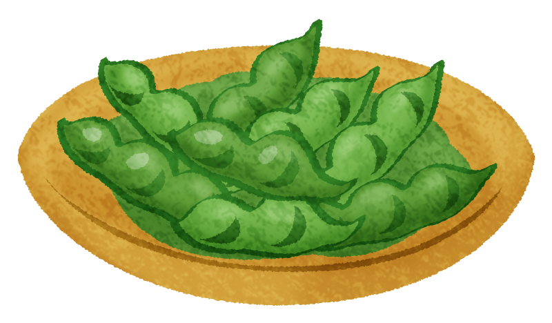 Edamame Boiled Green Soybeans Free Clipart Illustrations Japaclip