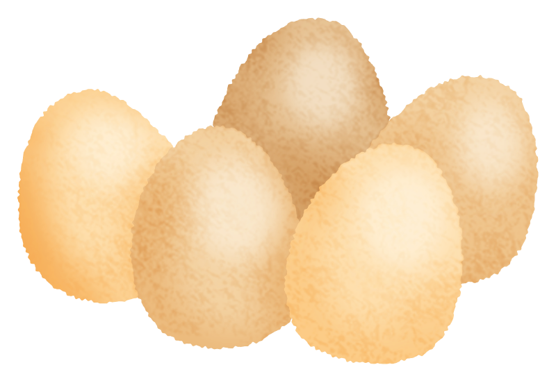 卵のかわいいフリーイラスト素材