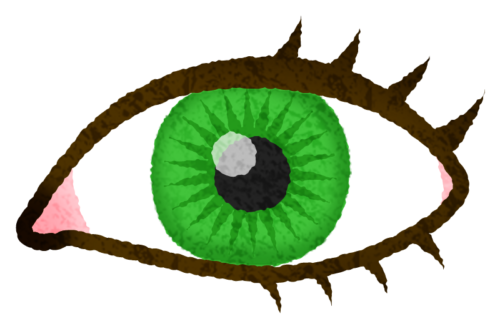 緑色の目のイラスト